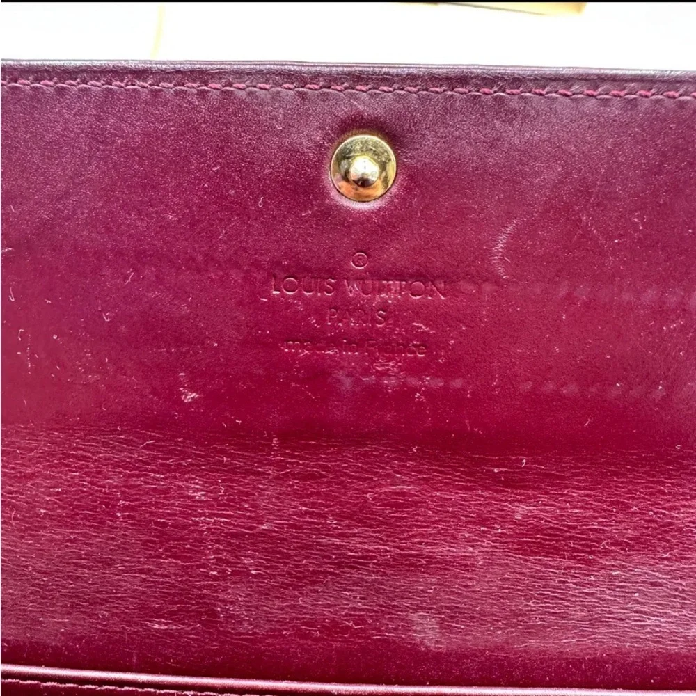 Authentic LOUIS VUITTON Rouge Fauviste Monogram Burgundy Vernis Patent Leather